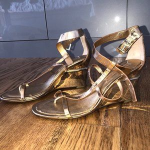 Gold Heeled Sandals